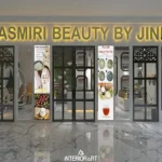 Modern beauty parlor interior design with elegant décor and stylish salon layout