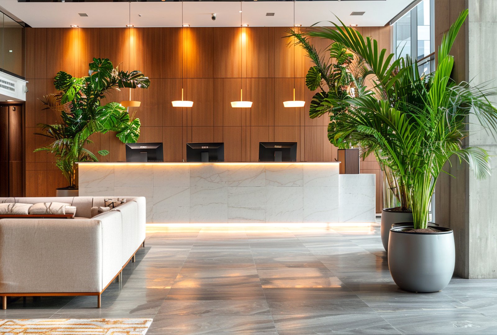 hotel lobby interior design Bangladesh by Interiorart